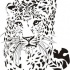 Splendid colorless walking jaguar tattoo design