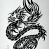 Esplêndido desenho de tatuagem de dragão de estilo tribal