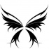 Standart black tribal butterfly tattoo design