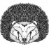 Strikt geometric-patterned hedgehog tattoo design
