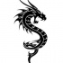 Super black mamba dragon tattoo design