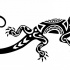 Super maory-stylized reptile tattoo design