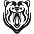 Superb black-ink tribal roaring grizzly tattoo design