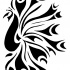 Superb black tribal peacock tattoo design