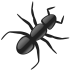 Superb grey-and-black ant tattoo design