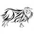Superb tribal sheep with long fur tattoo design