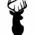 Superior full black deer silhouette tattoo design