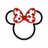Sweet Minnie Mouse contour tattoo design