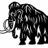 Sweet black-ink tribal mammoth tattoo design