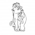 Sweet cartoon outline ice age mammoth tattoo design