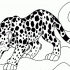 Sweet cartoon outline jaguar tattoo design