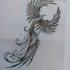 Dotwork doce que levanta o projeto do tatuagem de phoenix