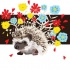 Sweet hedgehog with colorful flowers growing from spiny back tattoo design
