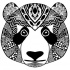 Sweet ornate panda muzzle tattoo design