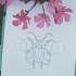 Sweet outline bug with circle drawings tattoo design