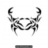 Sweet small tribal crab tattoo design