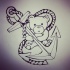 Sweet teddy bear and roped anchor tattoo design