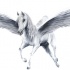 Doce branco correndo pegasus tatuagem design