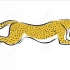 Sweet yellow rushing cheetah tattoo design