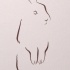 Tender black-ink standing hare silhouette tattoo design