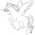Tender black-line voando pegasus tattoo design
