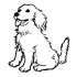 Tender outline fluffy dog tattoo design