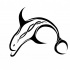 Tender tribal jumping dolphin tattoo design by Donrav3n