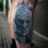 Tatuaje Terrible Night King en la pierna