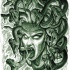 Terrifying medusa gorgona face tatuagem desenho por Nahuel4990