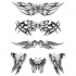 Three beautiful tribal butterfly tattoo designs