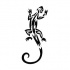 Tiny black tribal lizard tattoo design
