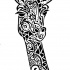Tired tribal giraffe tattoo design
