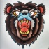 Traditional old school bear head tattoo design