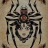 Traditional old school spider with womans head torso tattoo design