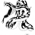 Tribal-printed hissing reptile tattoo design