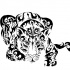 Tribal curle-line leopard tattoo design by Kingswit