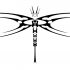 Tribal geometric-line dragonfly tattoo design by Prozac God