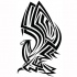Tribal huge-winged eagle tattoo design