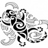 Tribal spiral lizard tattoo design