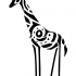 Tribal thin-legged giraffe tattoo design