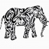 Tribal walking elephant tattoo design by Raeigardland