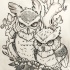 True owl friendship tattoo design