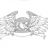 Uncolored eagle keeping a quote-free banner by Pick Your Poison