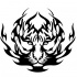 Uncolored tribal tiger tattoo design