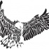 Unique tribal flying eagle tattoo design
