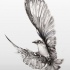 Unuque grey-patterned dove tattoo design
