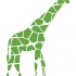 Unusual green-spotted giraffe tattoo design