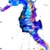 Vivid watercolor seahorse tattoo design