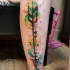 Watercolor tattoo on forearm
