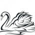 White tribal swan tattoo design by Jsharts